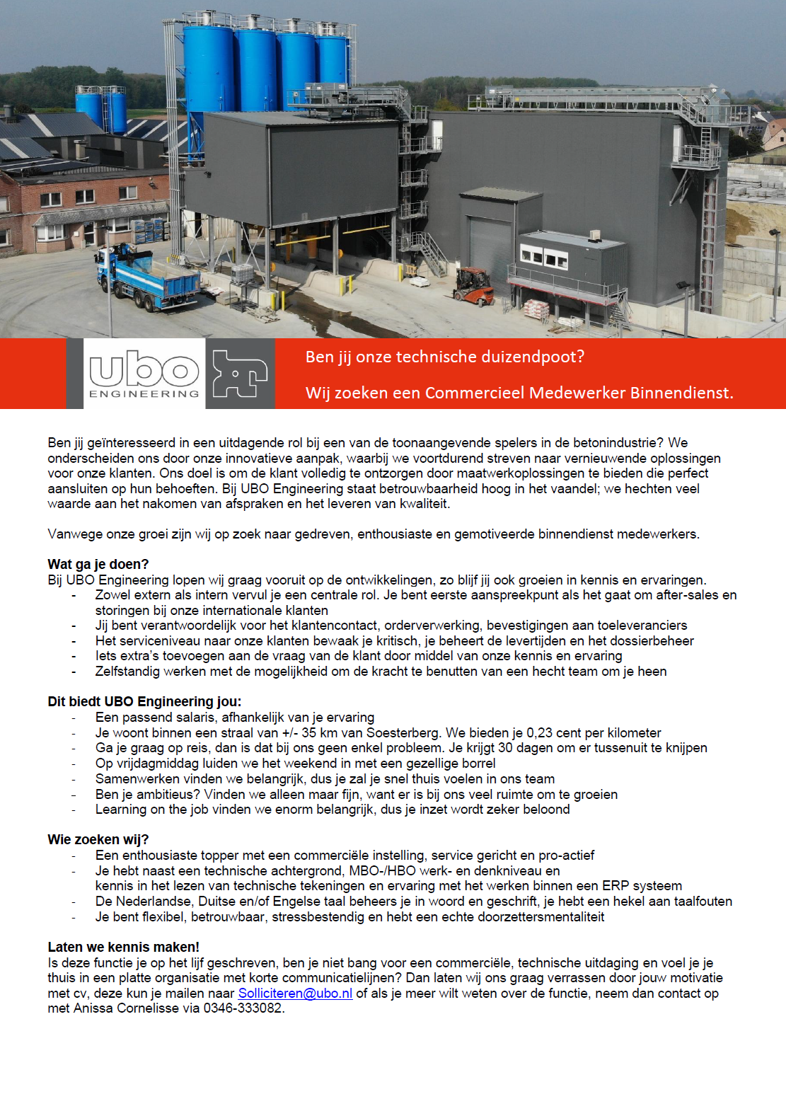 Commercieel medewerker Binnendienst